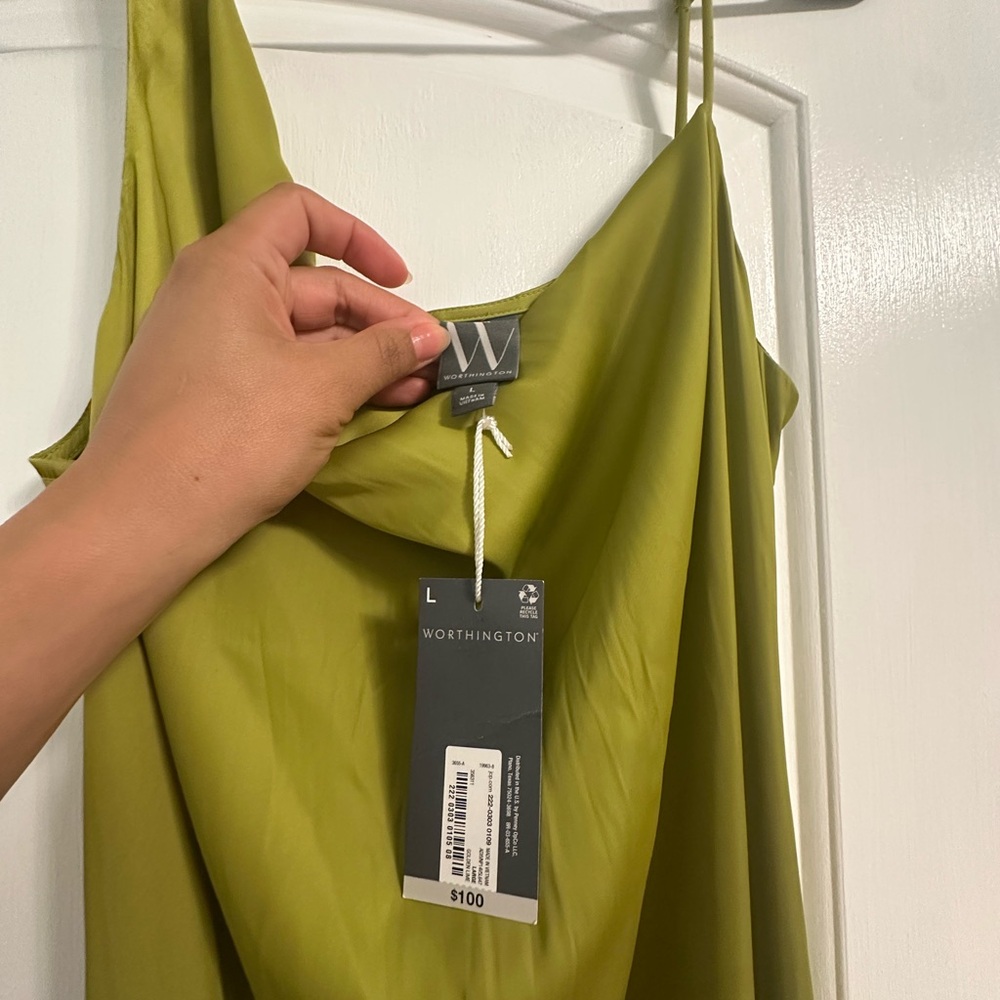 Worthington Silky Green Evening Dress - Picture 5 of 7